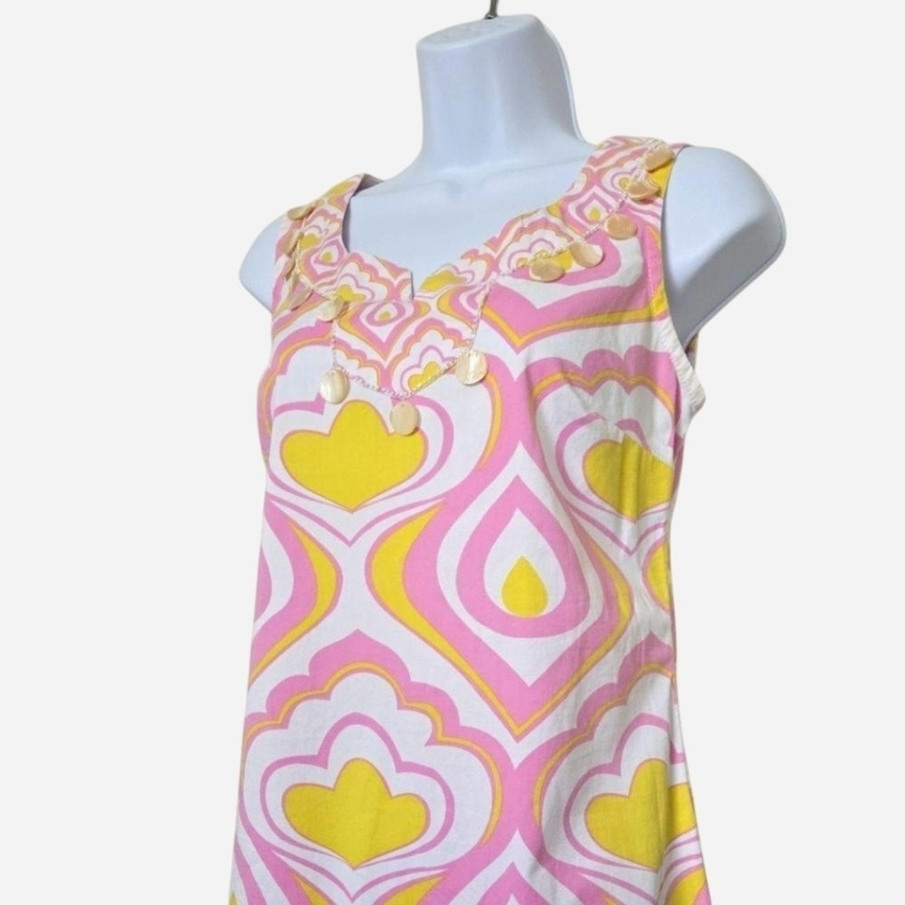 Joyous & Free Mod 60s Inspired retro beaded neck mini dress - Picture 3 of 12